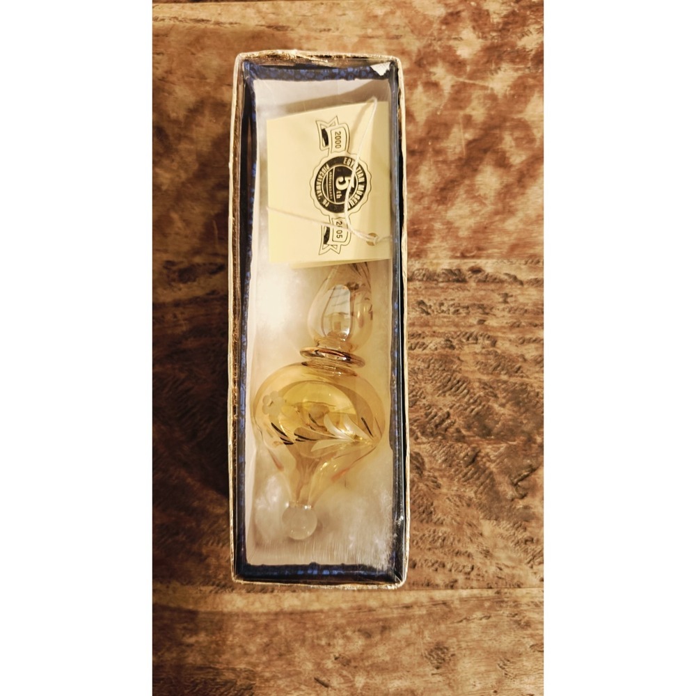 Vintage Egyptian Museum blown Glass Finial Ornament NIB